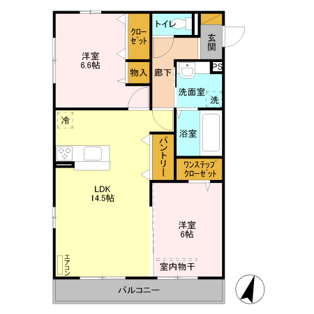 グリーンレジデンス葉月 206号室 間取り