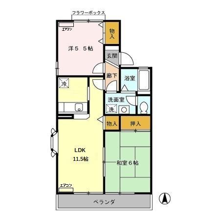 グレイスＯＪＩＭＡ　Ｃ 202号室 間取り