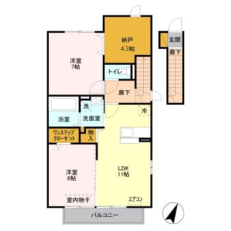 ビーノ　Ⅲ 201号室 間取り