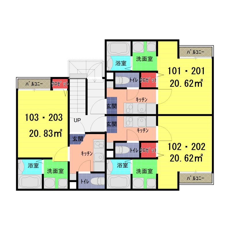 BELEZA七里 102号室 間取り
