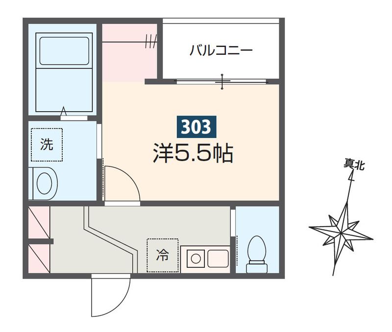 MELDIA大和田Ⅴ 303号室 間取り