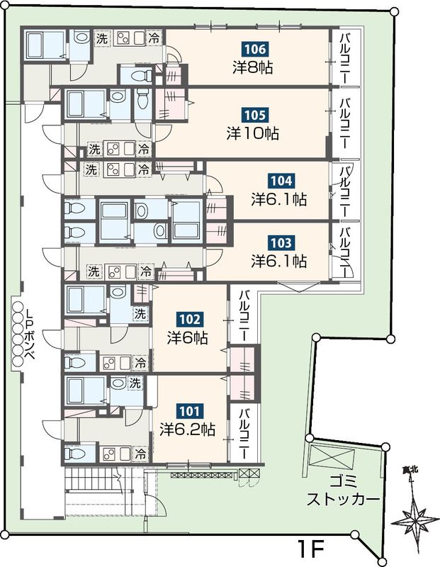 MELDIA大和田Ⅳ 201号室 間取り