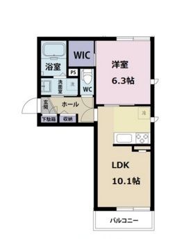 パームコテージⅥ番館（⑥番館） 103号室 間取り