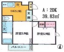 ブランボア 201号室 間取り