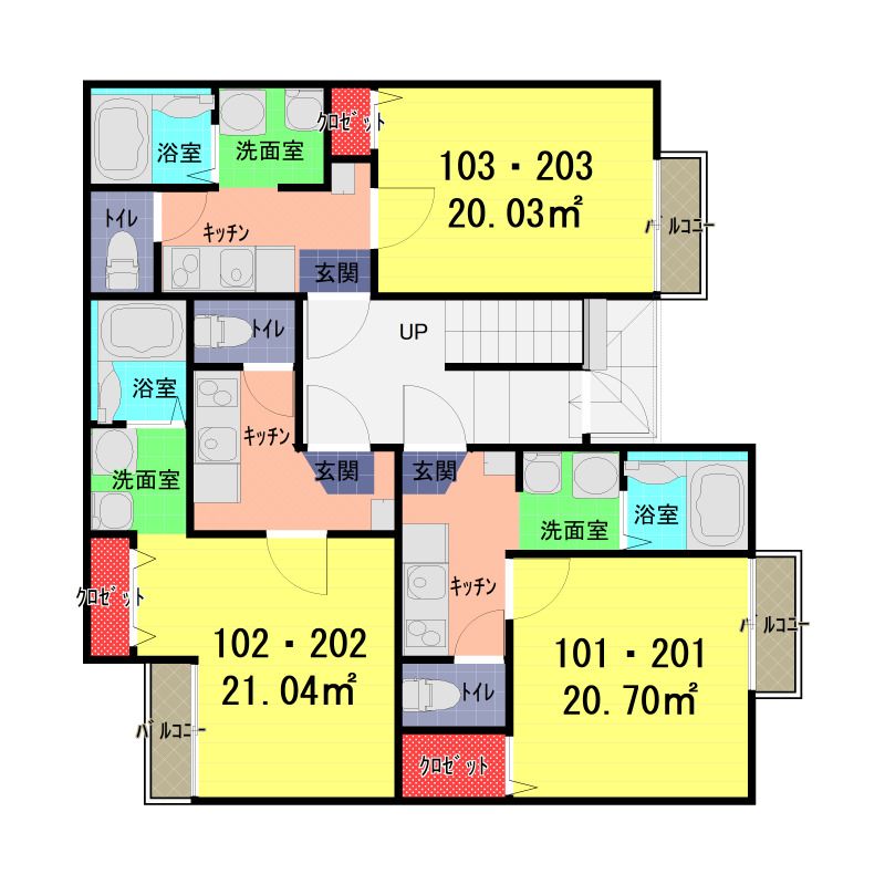 フォーレ大和田 202号室 間取り