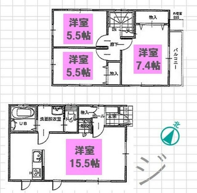 グランソフィア上　2号棟 間取り