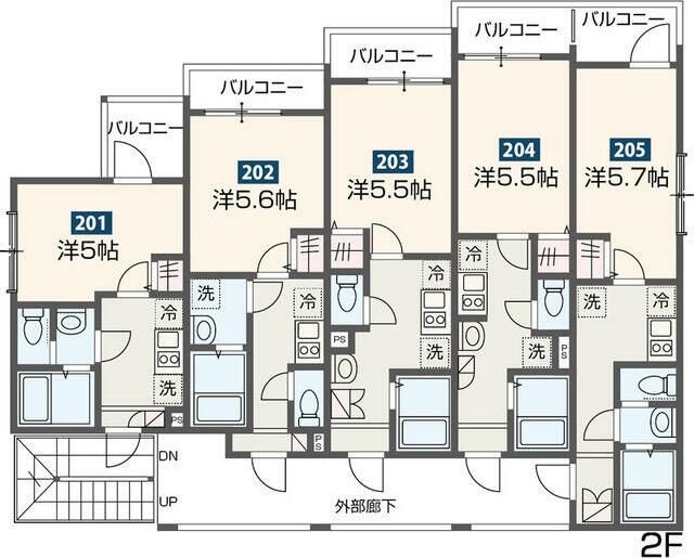 MELDIA宮原  203号室 間取り