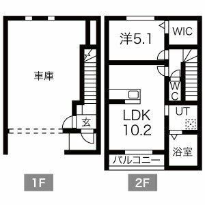 ＧＲ今羽 103号室 間取り