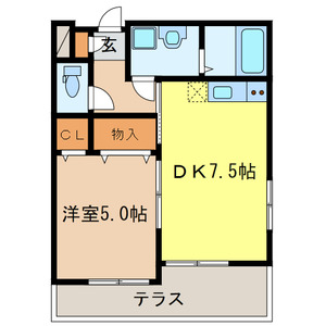 STELLA 101号室 間取り