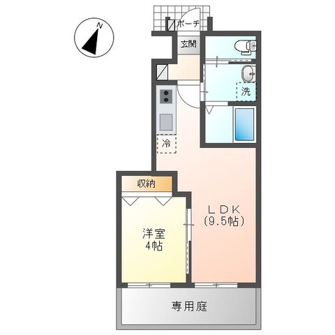 ｉｌｅ　ｖｉｌｌａｇｅ（イル　ヴィラージュ） 102号室 間取り