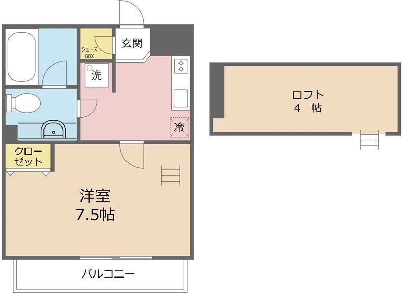 プレラッセ 103号室 間取り