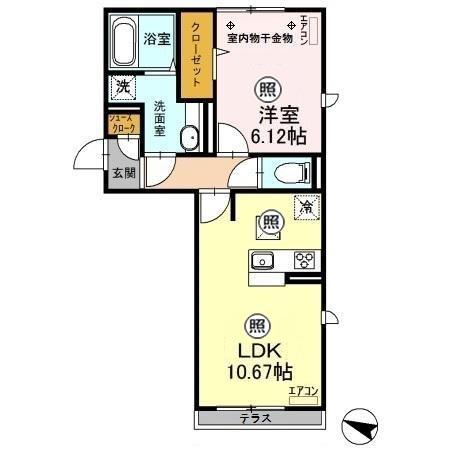コンフォール 101号室 間取り