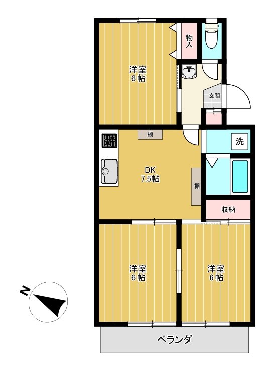 プレジデント35 305号室 間取り