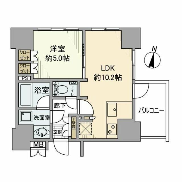プレミスト大宮Ｔｅｒｍｉｎａｌ　Ｍａｒｋｓ 1403号室 間取り