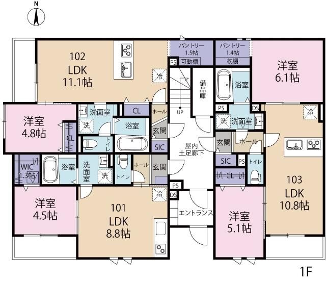 Ｌｕｎａ　Ｇｒａｃｅ 102号室 間取り