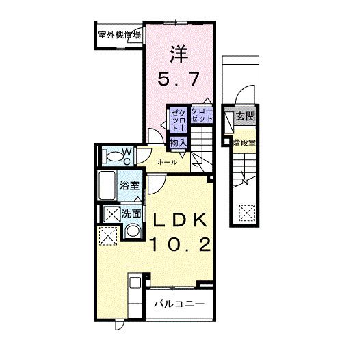 カーサ・フェリーチェ 202号室 間取り