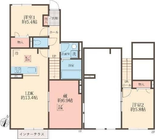 アイビスコートⅡ 102号室 間取り