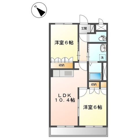 コンフォースさくら 302号室 間取り
