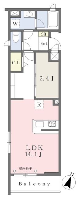アミュドーナ土呂 201号室 間取り