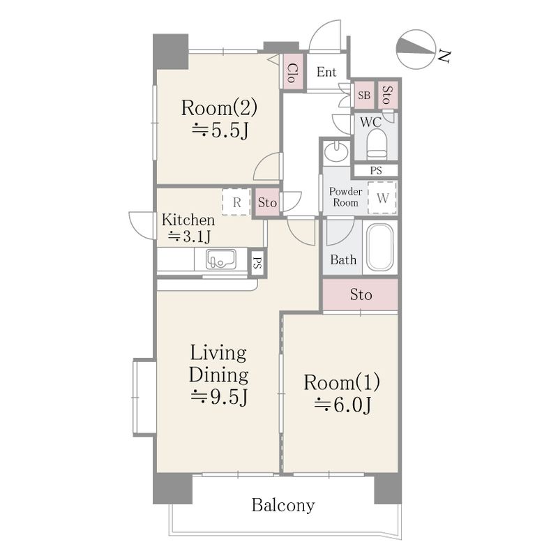 ディアプレイス 806号室 間取り