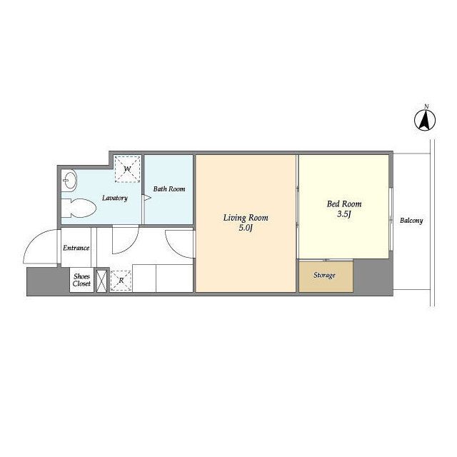 アクシーズタワー大門町 1002号室 間取り