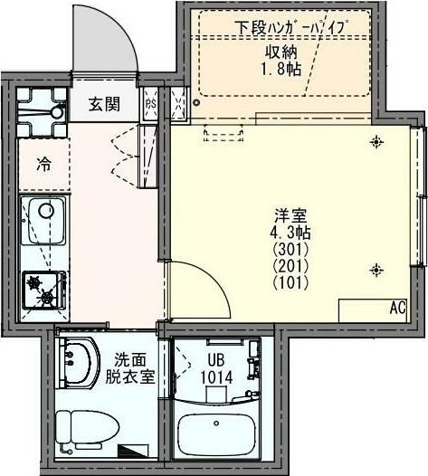 ＫＥＩＡＩ　ＲＥＳＩＤＥＮＣＥ宮原 201号室 間取り