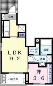 コンフォーティア 105号室 間取り