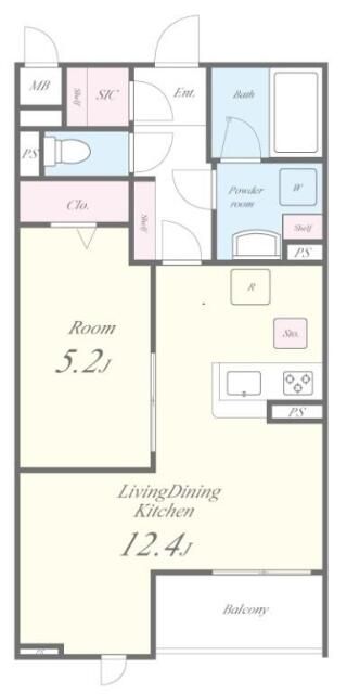 Ｆｌｏｒｅｔ．Ｙ 203号室 間取り