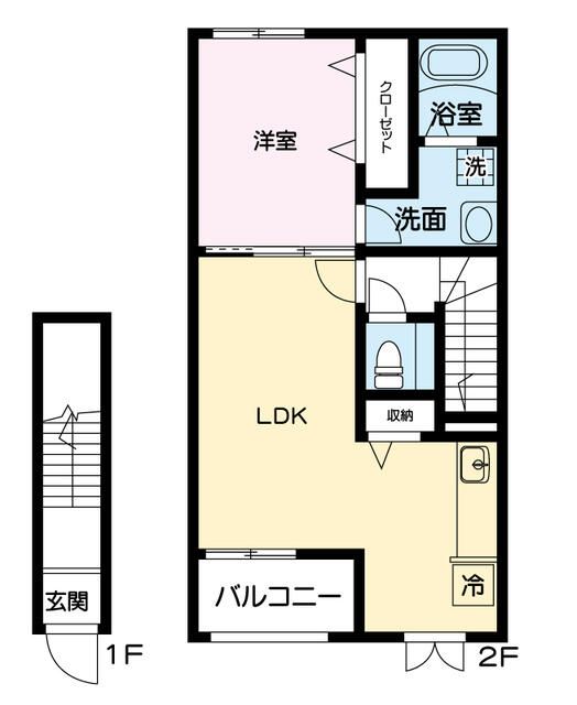 レジェンドⅩⅢ 204号室 間取り