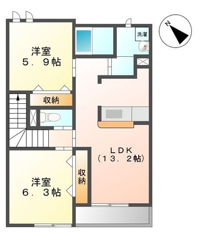 アークガーデンA 201号室 間取り