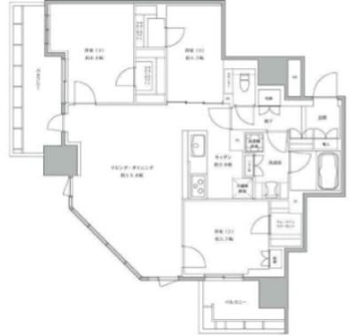 大宮スカイ＆スクエア　ザ・タワー 2202号室 間取り