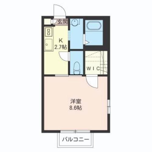 メゾンクレル 101号室 間取り