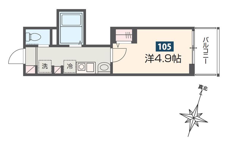 MELDIA与野本町Ⅲ 105号室 間取り