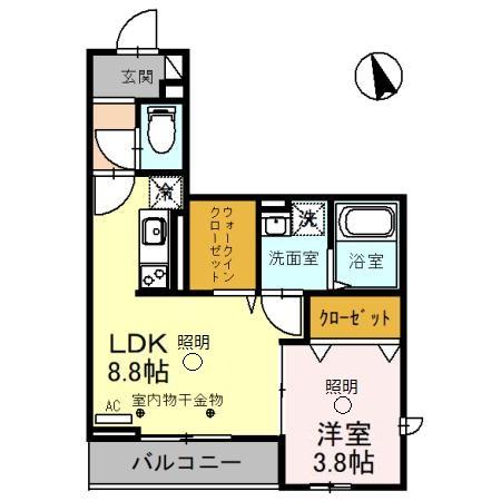 Briller 東大宮 203号室 間取り