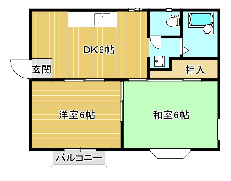 ビュークレスト  201号室 間取り