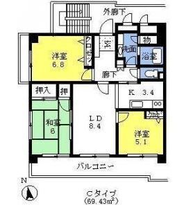 東急ドエルアルス大宮 ベランダ
