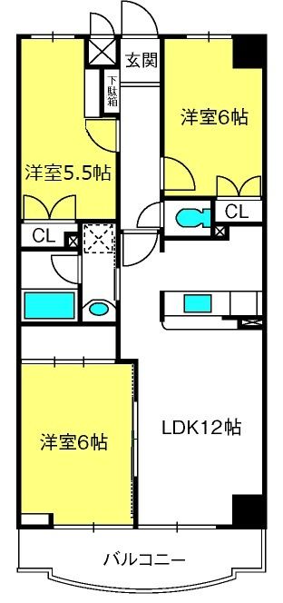 ヒルズ六本木弐番館 103号室 間取り