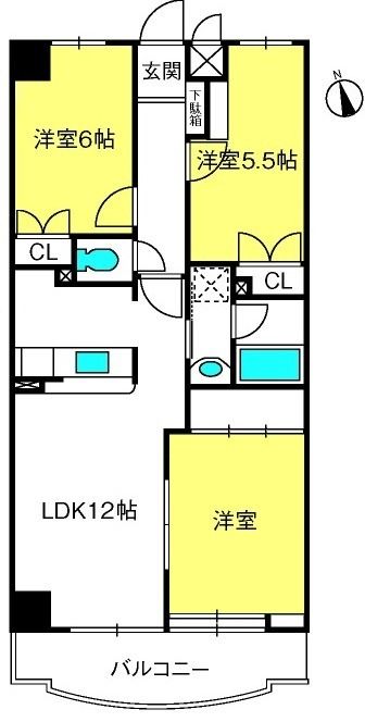 ヒルズ六本木弐番館 105号室 間取り