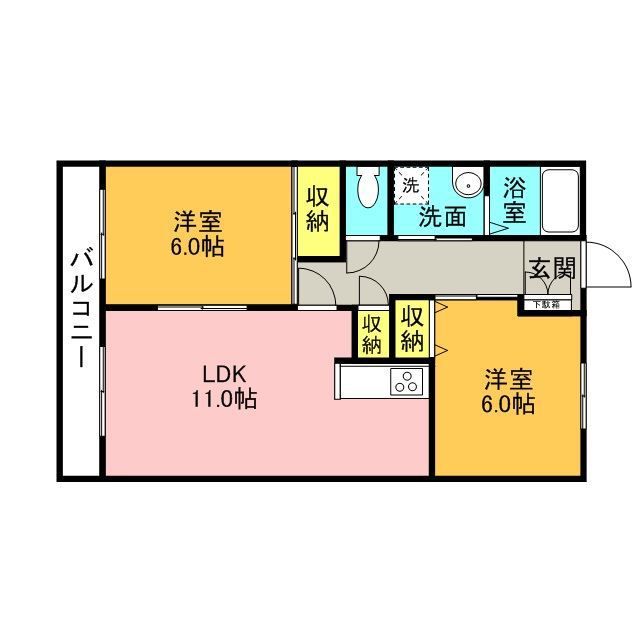 ウィンルック与野 402号室 間取り