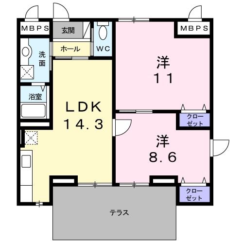 グリーン　ガーデン 101号室 間取り