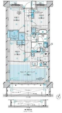 グランカーサ北浦和 602号室 間取り