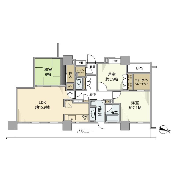 パークハウスさいたま新都心ＭＩＤ　ＴＯＷＥＲ キッチン
