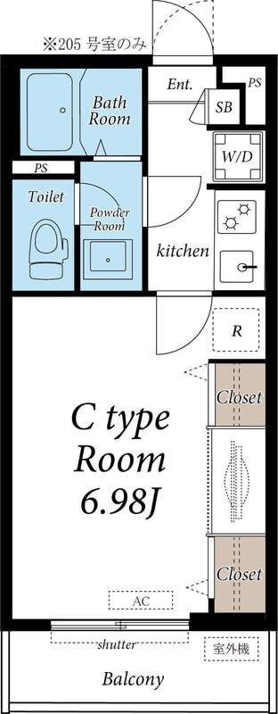 リブリ・OGW Ⅲ 105号室 間取り