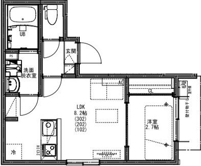 KEIAI RESIDENCE 北上尾Ⅲ 302号室 間取り