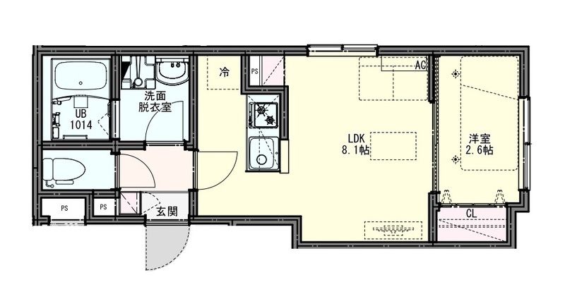 ＫＥＩＡＩ　ＲＥＳＩＤＥＮＣＥ　上尾Ⅲ 301号室 間取り