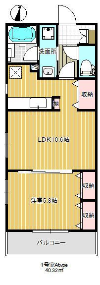 サフィール 101号室 間取り