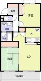 キングホームズ２番館  105号室 間取り
