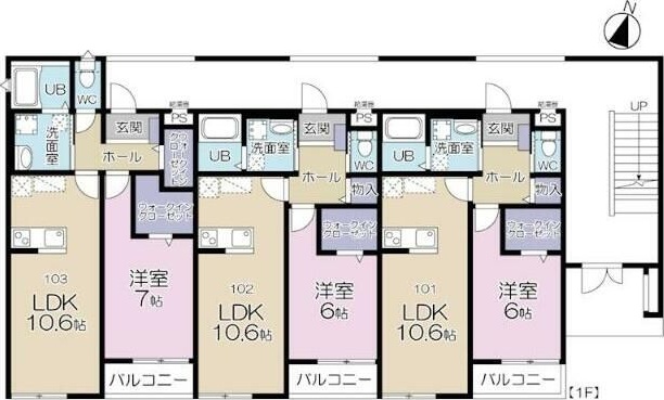 Ｃａｓａ　Ｃａｍｉｎｏ　Ｎｏｒｔｅ 103号室 間取り