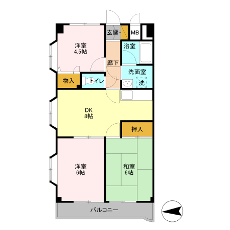 グランシャリオ大宮 ベランダ