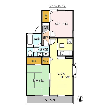 グレイスＯＪＩＭＡ　Ｃ 201号室 間取り